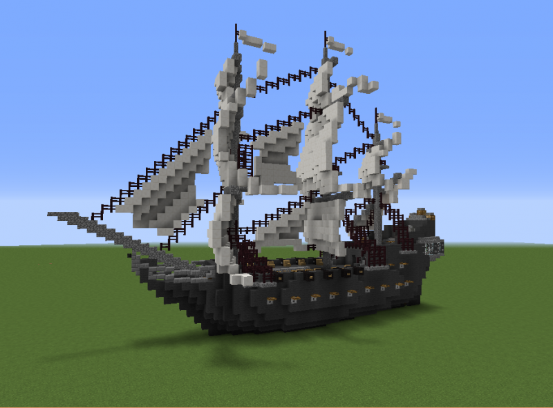 Pirate Ship (The Black Pearl) - Blueprints for MineCraft Houses, Castles,  Towers, and more